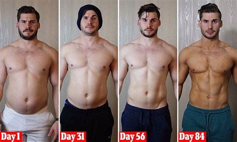 Man shows off 12-week body transformation in amazing time-lapse video ...