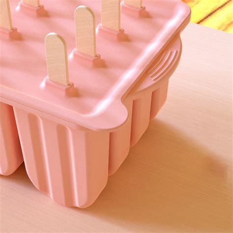 12 ICE CREAM Molds with 50 Sticks, 50 Bags, 50 Sealing Lines, Silicone ...