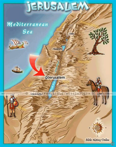 Jerusalem Egypt Israel Map