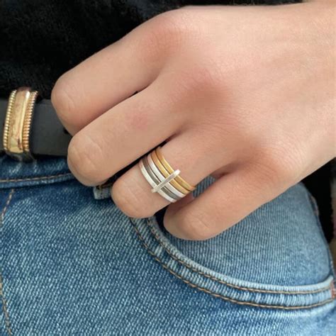 Sophie Simple Ring Ruthenium Plated Silver - Susi Cala Jewelry