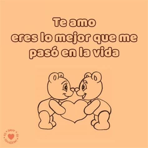 dibujo de ositos con corazón y frase de amor corta | Imagenes de amor ...