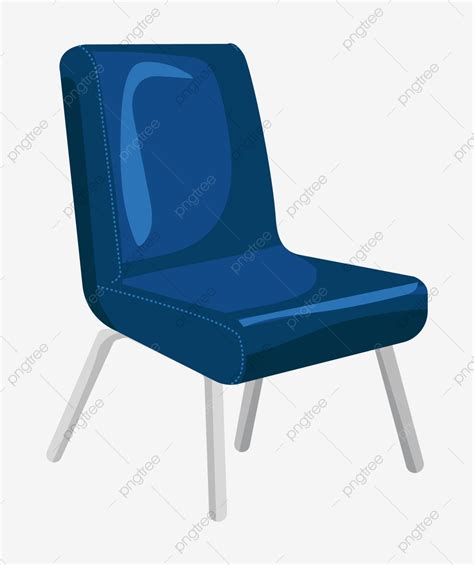 Chair Illustration Clipart Hd PNG, Blue Chair Cartoon Illustration ...