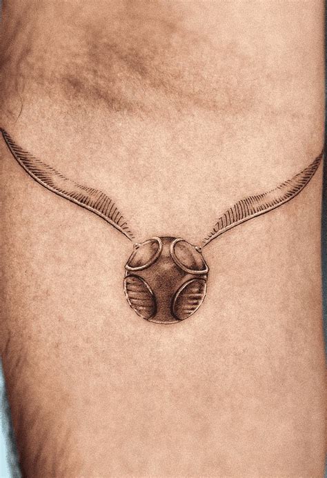 Golden Snitch Tattoo Design Ideas Images | Snitch tattoo, Golden snitch ...