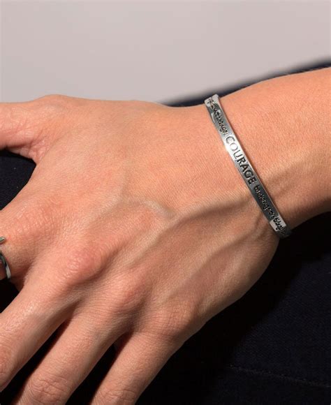 Serenity Prayer Engraved Cuff Bracelet, Sterling Silver – Vera Viva