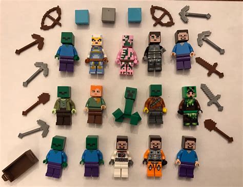 6 LEGO Minecraft MINIFIGS FIGURES Lot random bulk w/ | Etsy