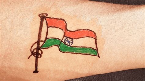 Aggregate more than 82 indian flag tattoo on hand - in.cdgdbentre