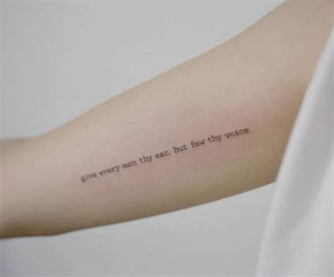 Inner Forearm Quote Tattoos For Women