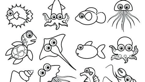 ocean creatures printable coloring pages | Ocean coloring pages ...