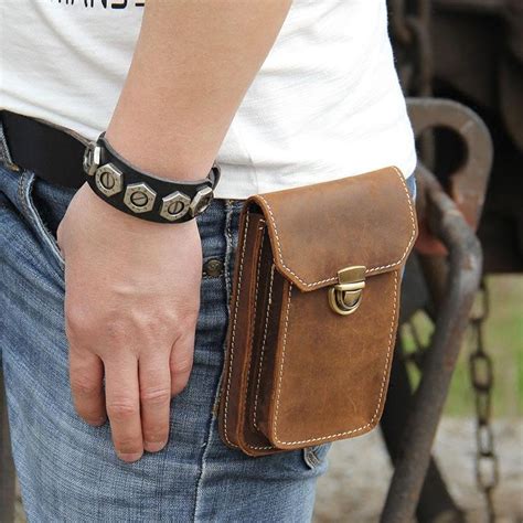 Small Tan Leather Pouch Bag | semashow.com