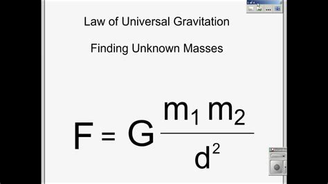 Universal Gravitation Calculating Masses - YouTube