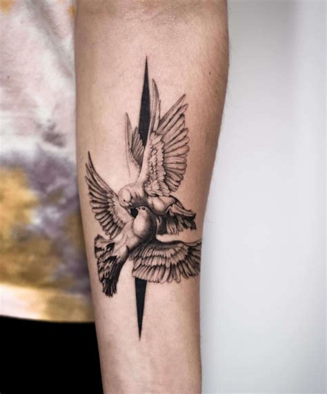 Two Doves Tattoo Designs For Men