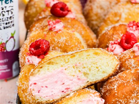 Raspberry Cheesecake Brioche Doughnuts - BUBBL'R