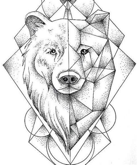 Pin by Lauren Williams on tattoos | Geometric bear, Tattoo drawings ...