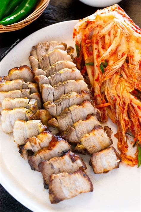 Air Fryer Korean Pork Belly - My Korean Kitchen