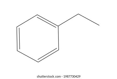 Organic Chemistry Illustration Ethylbenzene Structure Highly Stock ...