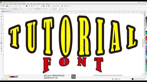 TUTORIAL CORELDRAW TRICK FONT PART 1 - YouTube