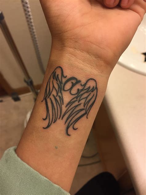 Angel Wings Tattoo For Wrist