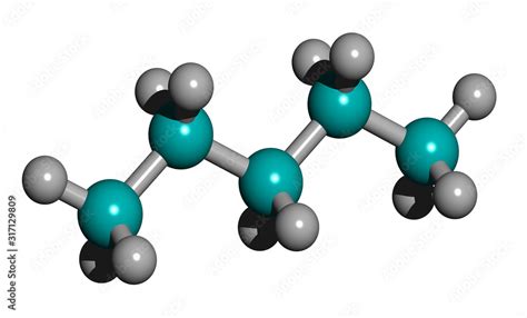 3D image of butane skeletal formula - molecular chemical structure of 2 ...