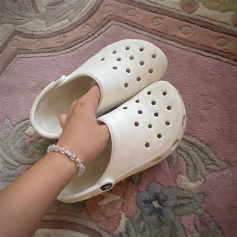 White crocs size 7 in women’s. Too big for me.... - Depop