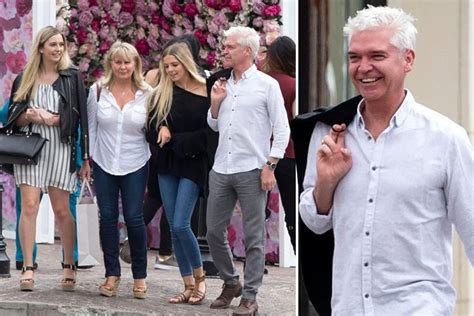 Phillip Schofield pictured with his wife and daughters on holiday in ...