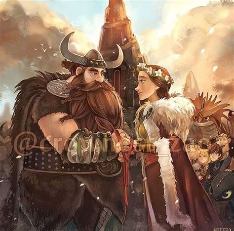 How To Train Your Dragon on Instagram: “Aww, Stoick & Valka ️ Done by ...