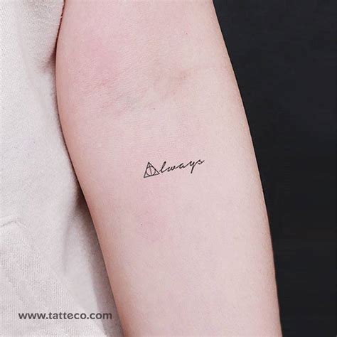 Harry Potter inspired 'Always' temporary tattoo, get it