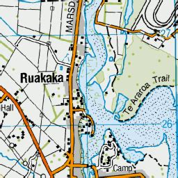 Ruakaka, Northland - New Zealand topographic map. | Map, Topo map, Got map