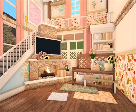 Bloxburg Small Living Room Ideas Just Built This Living Room : Bloxburg ...