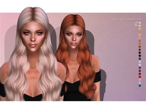 Nightcrawler Sims' Nightcrawler-Eva (HAIR) | Sims hair, Womens ...