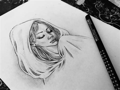 sad girl, pencil art [4032 × 3024] : r/Art