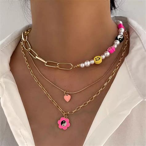 Retro Pink Y2K Necklace Collection – Store Bumble