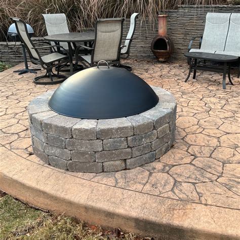 36" Solid Dome Fire Pit Cover-wood or Gas Fire Pits