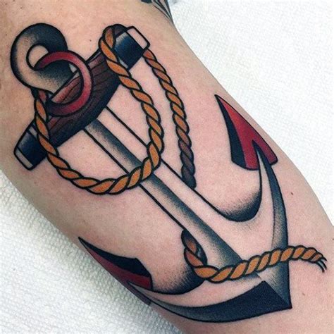 70 Traditional Anchor Tattoo Designs For Men - Vintage Ideas | Tattoos ...