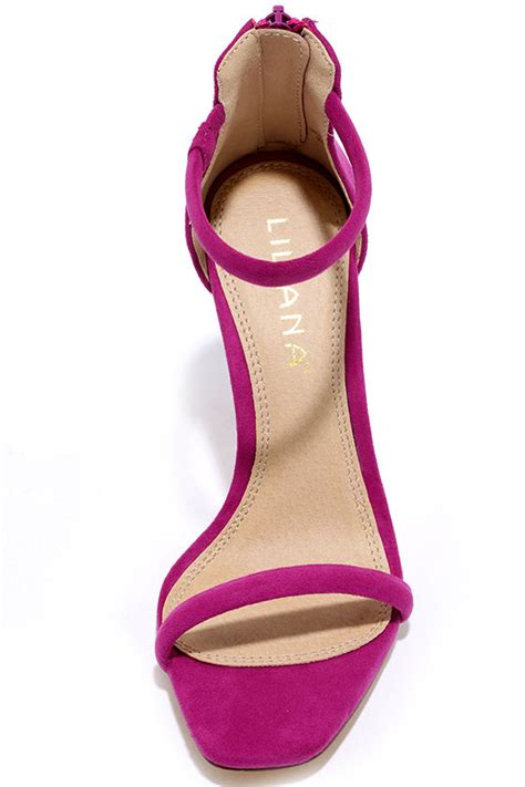 Sexy Purple Heels - Vegan Suede Heels - Single Sole Heels - $28.00