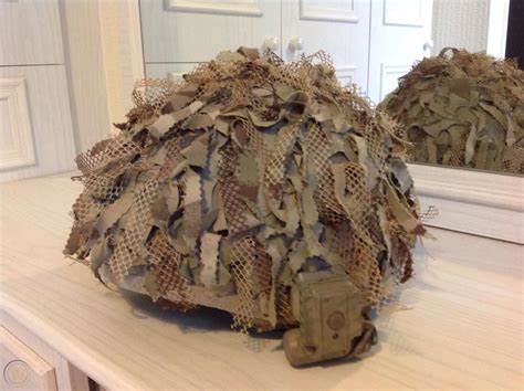 Militaria Surplus & Equipment Collectables Cadets HELMET SCRIM NET CAMO ...