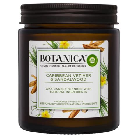 Botanica By Air Wick Candle Caribbean Vetiver & Sandalwood 205g