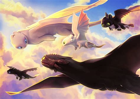 Night Fury Dragon Flying