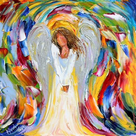 Angel canvas print, angel art, angel Blessings, religious art, made ...