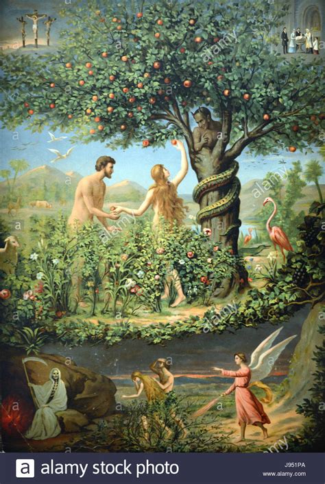 Adam And Eve In The Garden Of Eden Painting at PaintingValley.com ...