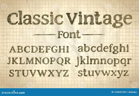 Classic Rough Vintage Font, Typography Lettering, Old Style Alphabet ...