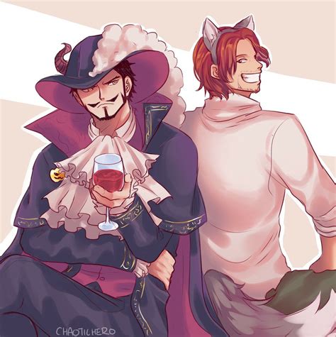 Shanks and Mihawk By chaotichero | Anime, Fanarts anime, Casal anime