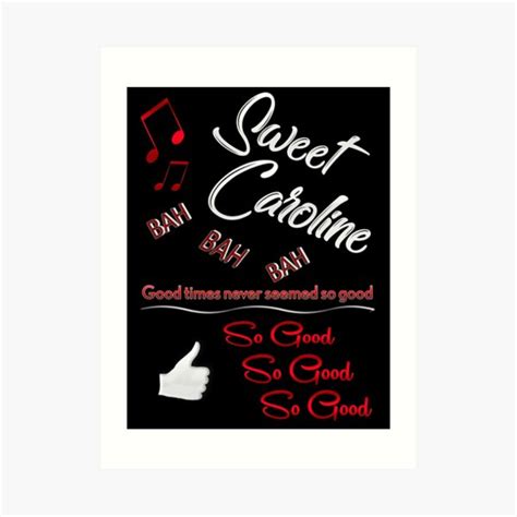 Sweet Caroline Wall Art | Redbubble