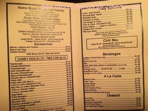 Menu at Michael's Bar & Grill, Toledo