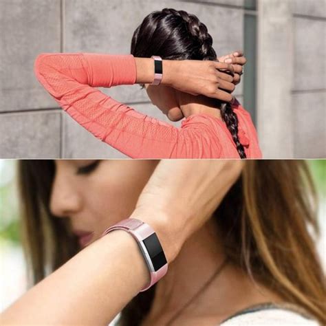 Linxure Milanese Strap for the Fitbit Charge 2 Rose Gold - Large ...