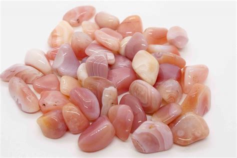 Agate, Pink Peach Botswana Tumbled – THE MYSTIC CAT