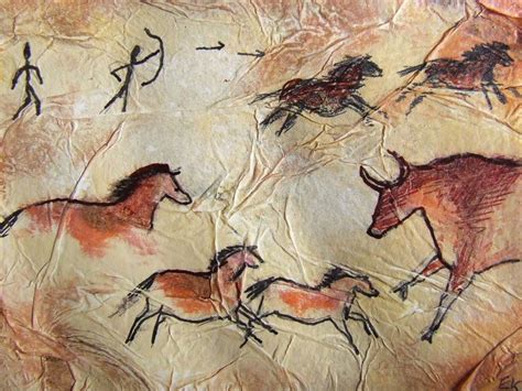 horse and bull cave drawings | Lascaux cave paintings, Cave drawings ...