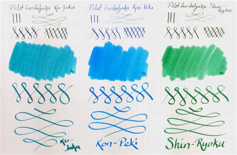 Six Pilot Iroshizuku Inks