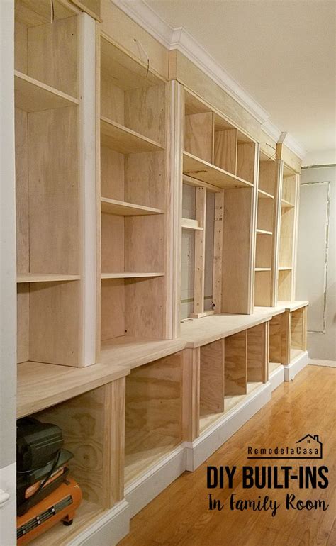 Family Room Built-In - Installing The Top or Header | Bookshelves diy ...