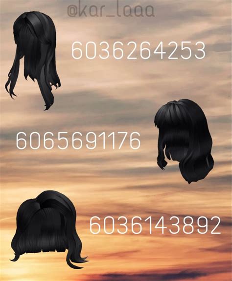 Bloxburg Hair Codes Black