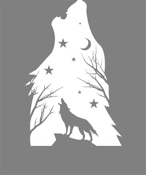 Wolf Silhouette Wolf Howling Digital Art by Stacy McCafferty - Pixels